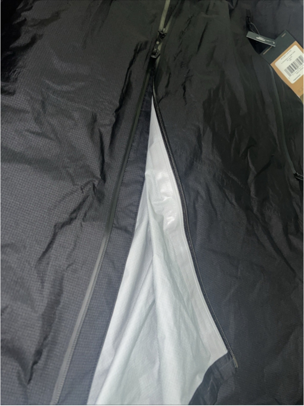 The North Face Men’s XXL Packable LT Rain Parka Jacket Black Hiking Travel - Picture 10 of 13